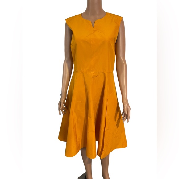Jil sander Orange Flare Dress size 44/US:XL - Picture 3 of 13